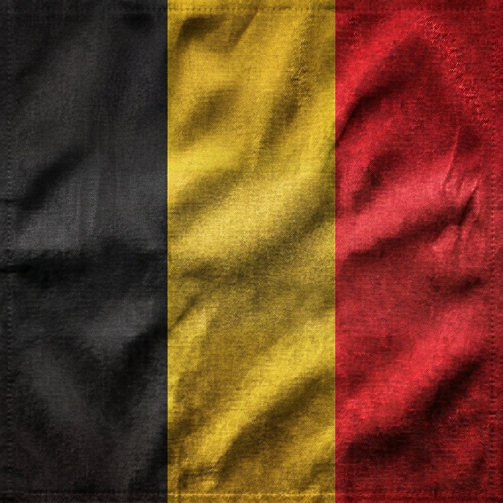 Close up belgian flag