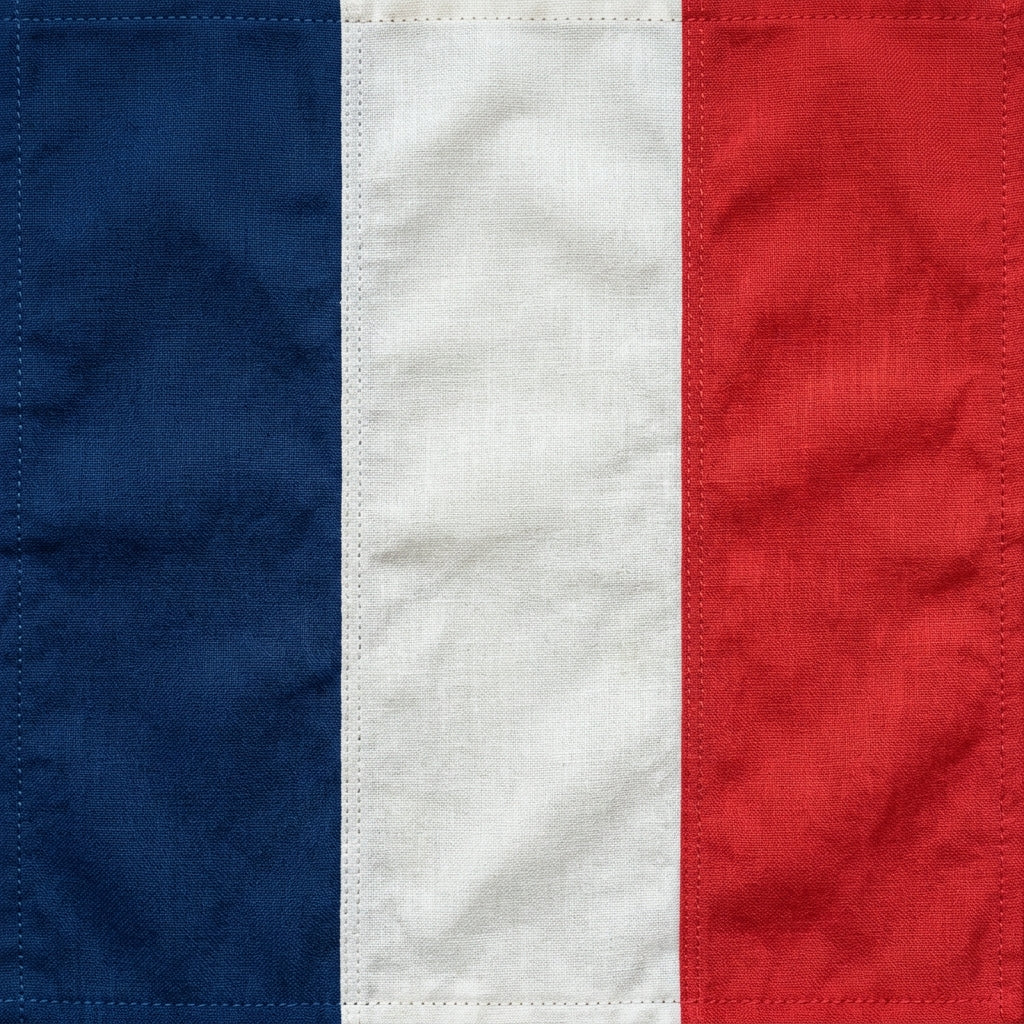 Close up of french flag.