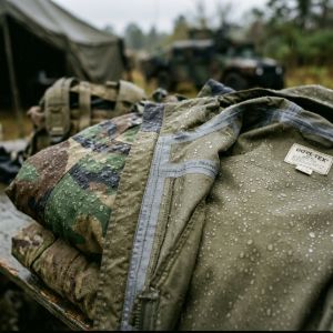Upclose goretex jacket in the rain
