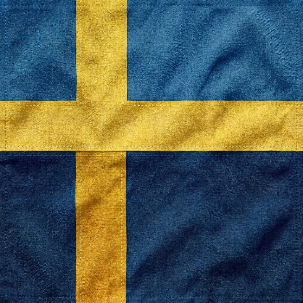close up of Swedish flag
