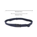 Diagram showing adjustable length dimensions of Dutch Army equipment strap from 38cm to 68cm