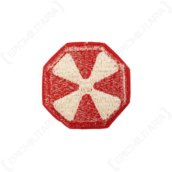 Reverse side of original US 8th Army embroidered shoulder patch