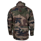 Rear view of the French Army FELIN T4 combat jacket showing the dual-access lumbar poachers pocket