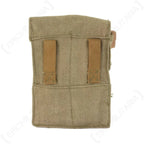 Rear view of Russian Army AK74 pouch showing stitched canvas belt attachment loops