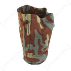 Top opening of Italian military San Marco drawstring duffel bag