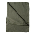 Folded British Army sweat rag in durable tropical green cotton blend with hemmed edges for outdoor use.