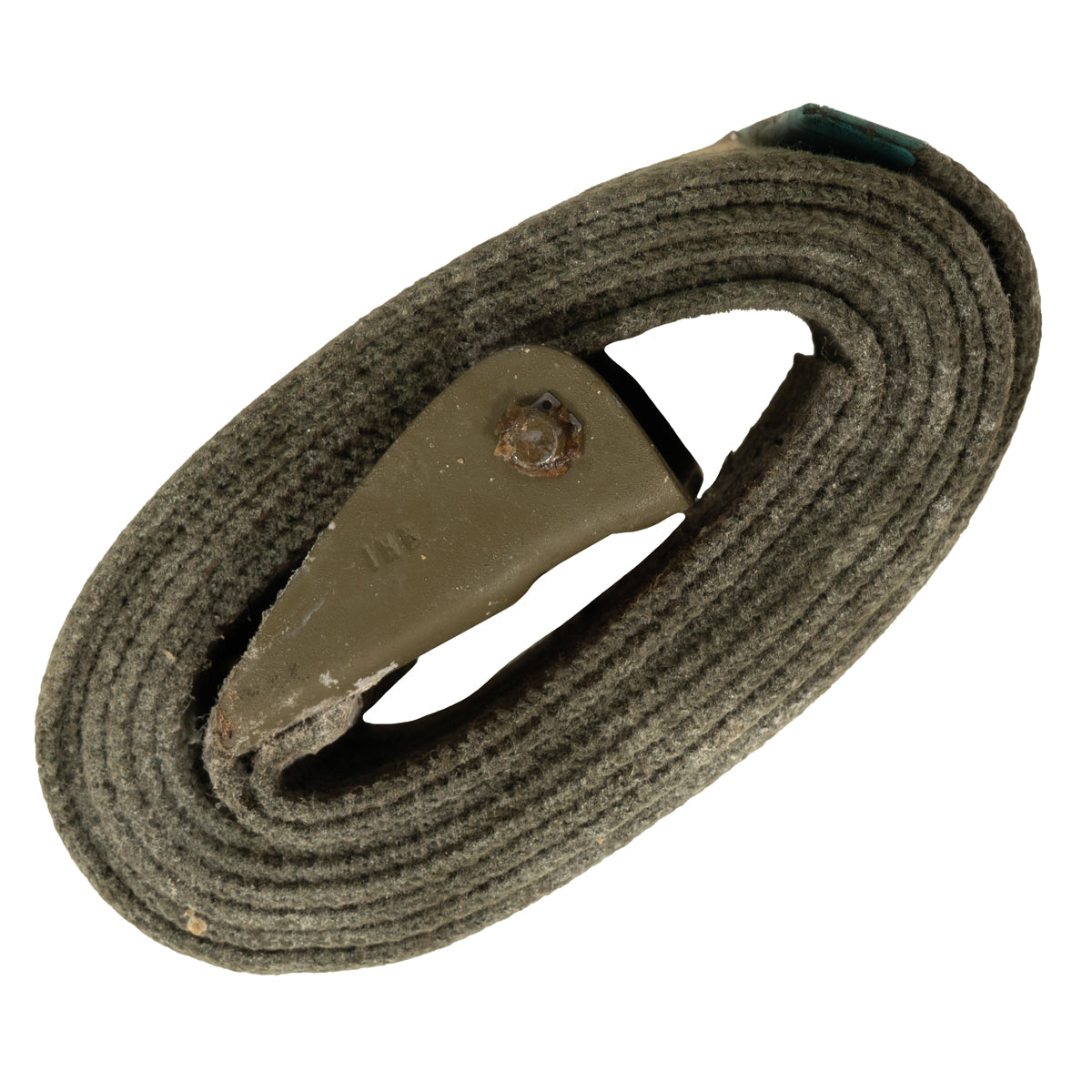 Brown belt with a buckle on a white background