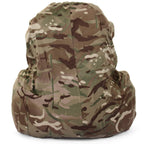 Genuine British Army MTP camouflage rucksack cover featuring a durable, weather-resistant polycotton blend.
