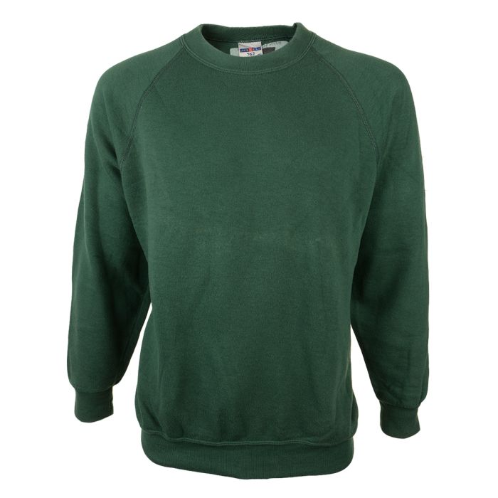 Front view of green French Military School Jumper crewneck sweatshirt