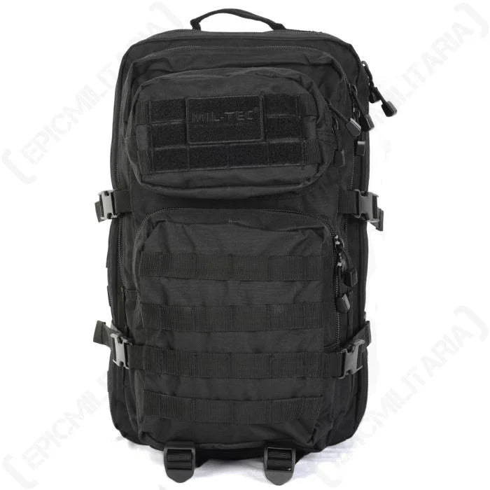 Mil-Tec 36L MOLLE Assault Pack Large front view showing utility pockets and patch field