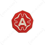 Front view of original US 9th Army embroidered nonagon patch