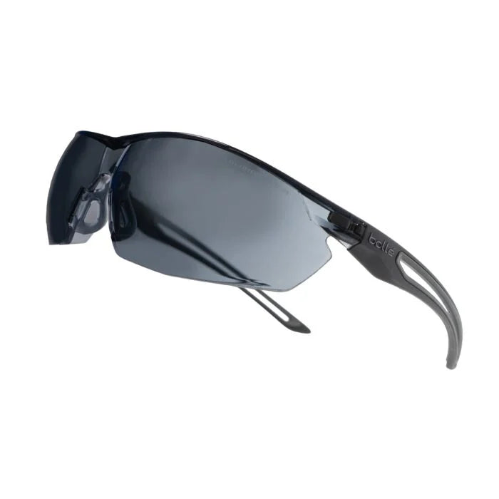 Bollé Gunfire tactical glasses fitted with dark smoke ballistic lens