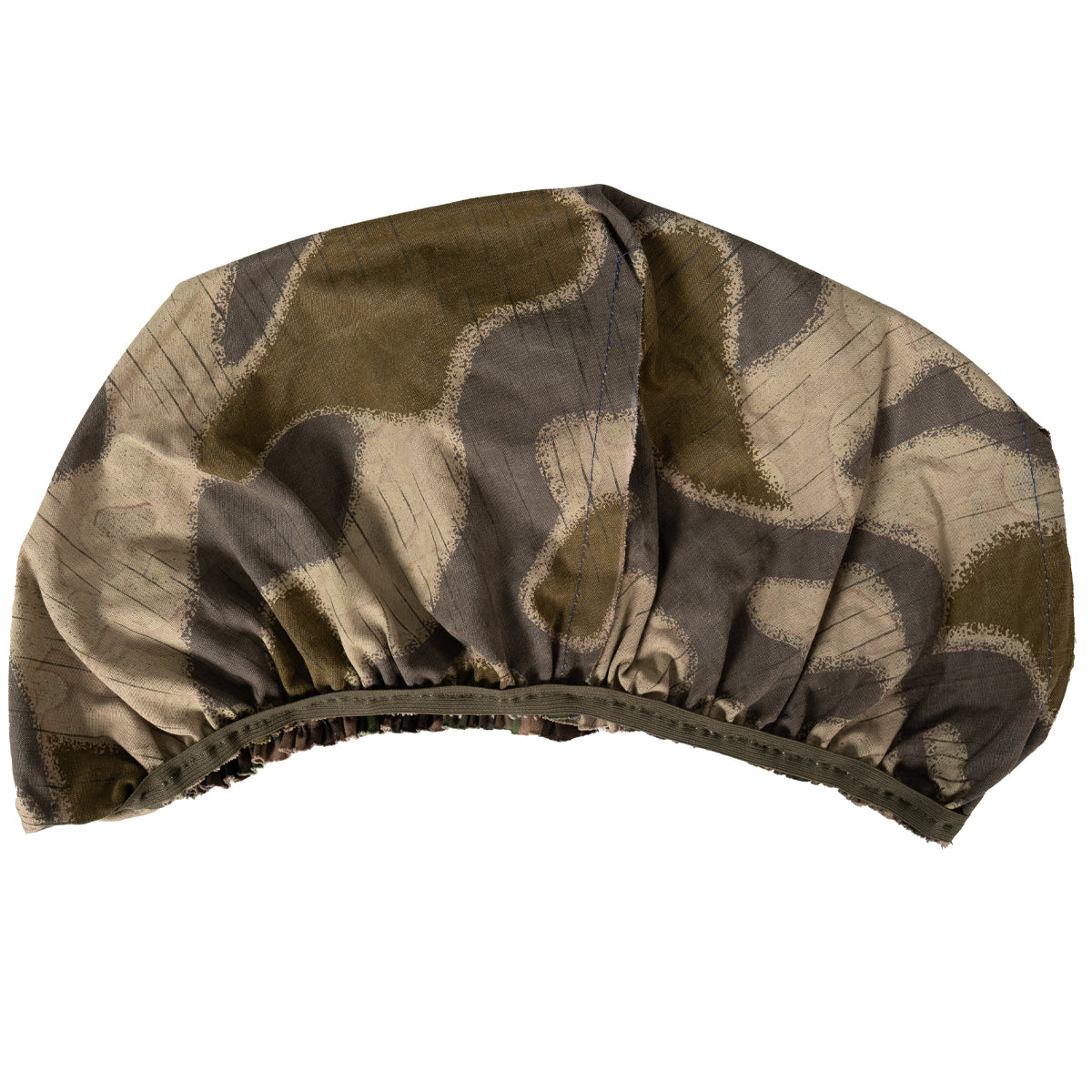 Reverse side of the M75 cover showing the rocky alpine Steintarnung stone camouflage pattern and elastic hem.