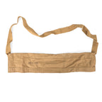 Rear view of a 1966 dated British Army cotton ammo bandolier with adjustable strap for Lee Enfield rifle ammunition.