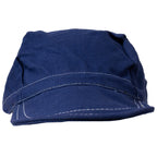 Front view of the surplus NVA workers cap, highlighting the durable cotton-poly blue fabric and classic low-profile design.