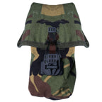 Front view of the Dutch Army DPM MOLLE Ammo Pouch showing the camouflage pattern and plastic Spanish fly buckle closure.
