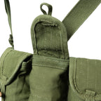 Close-up of an open pocket flap showing the durable cotton canvas lining on the Chicom rig
