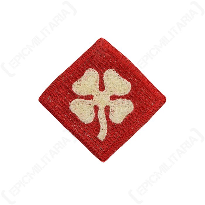 Reverse side of sew-on US 4th Army military surplus shoulder patch