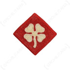 Reverse side of sew-on US 4th Army military surplus shoulder patch