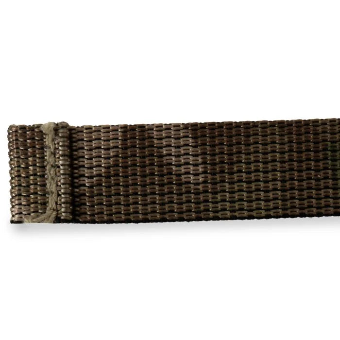 Detail shot of the durable polyamide nylon webbing in Multi-Terrain Pattern.