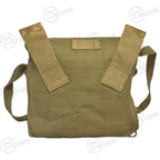 Rear view of the Greek Army 37 Pattern Small Pack showing sturdy canvas shoulder straps and loops for webbing or belt attachment.