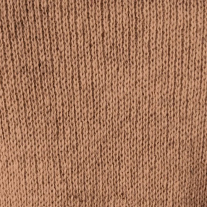 Close-up texture of the soft angora wool blend fabric on the Soviet pilot sweater.