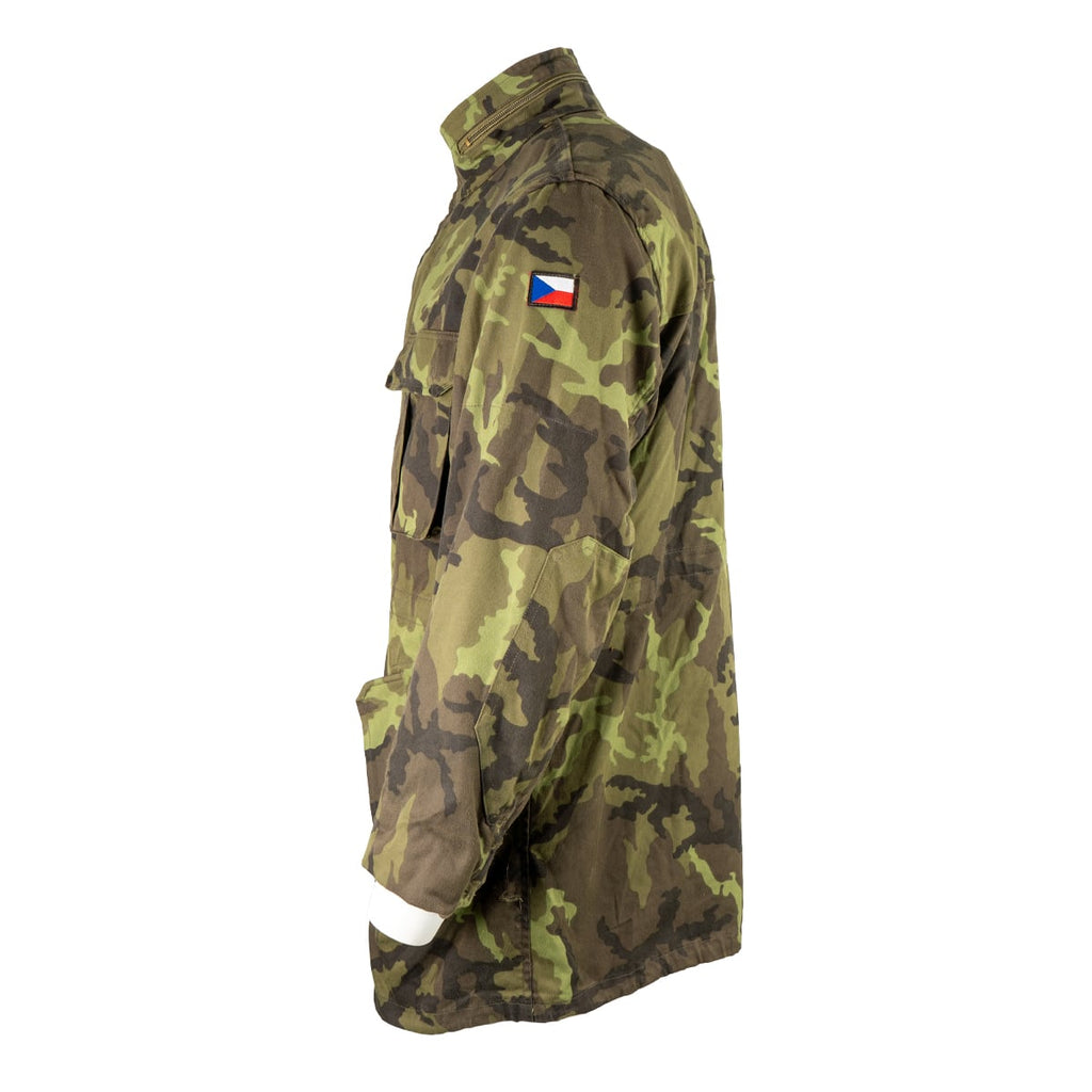 Side profile of the M95 field jacket displaying the Czech Republic flag patch on the sleeve.