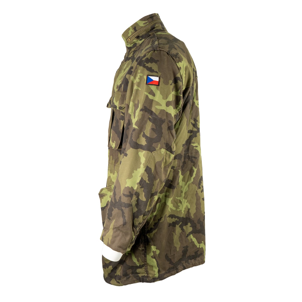 Side profile of the M95 field jacket displaying the Czech Republic flag patch on the sleeve.