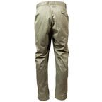 Rear view of East German NVA combat trousers highlighting the flap pockets and heavy-duty construction typical of Cold War era gear.