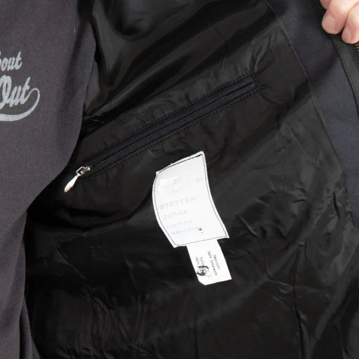 Close-up of sleeve cuff with adjustable hook-and-loop closure strap on German deck jacket