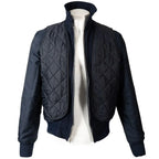 Inside view of the RAF General Purpose Jacket with the dark quilted sleeveless thermal liner attached.