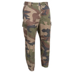 Front view of original French Army F2 CCE camouflage trousers