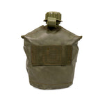 Rear view of the insulated canteen pouch showing the durable webbing loops for ALICE system integration on military gear.