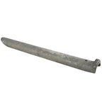 Single heavy-duty metal tent peg from the WW2 Swiss Army Zeltbahn kit, showing historical age and weathered finish.