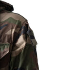 Close-up of zipper and pull tab on sleeve pocket of French Army FELIN T4 jacket