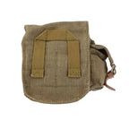 Rear view of Russian Army PPSh-41 ammo pouch showing dual canvas belt attachment loops