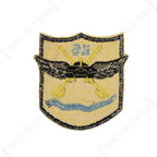 Reverse side of US Vietnam era 116th Air Cavalry patch showing cheesecloth mesh backing