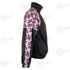 Original French Autun military sports jacket side view showing sleeve pattern and pocket entry