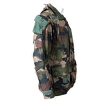 Side profile of French FELIN T4 winter sateen jacket showing sleeve pockets and adjustable cuff