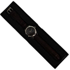 Eaglemoss 1960s French Naval Pilot watch inside its original black display box packaging, highlighting the complete collector set presentation.