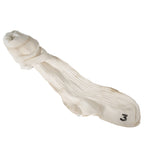 Side angle of a British Navy knee high sock showing ribbed texture and the reinforced heel area with a numeral 3.