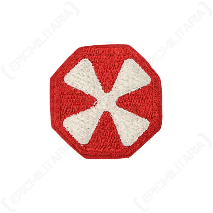 Original US 8th Army embroidered shoulder sleeve insignia patch front view
