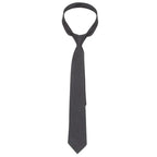 Front view of tied black British RAF and Royal Navy service dress necktie