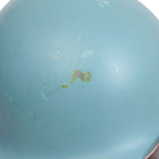 Close up detail of paint finish and steel construction on Belgian UN M1 helmet