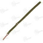Full-length view of the Type 81 rifle sling featuring durable OD canvas, a single leather strap, and a metal D-ring attachment point.