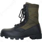 Inner side profile of US Panama jungle boot showing dual mesh ventilation drain eyelets