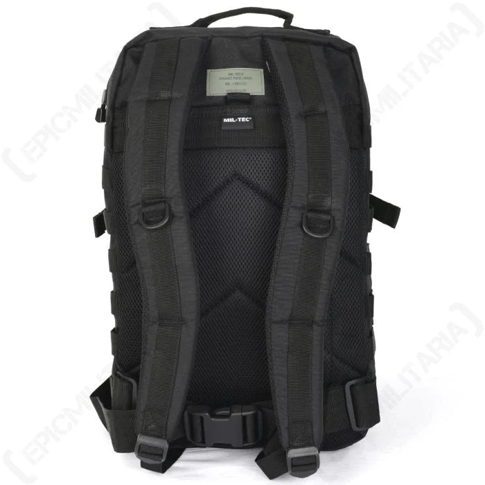 Mil-Tec 36L MOLLE Assault Pack Large back panel with padded shoulder straps and hydration pocket