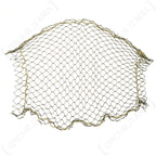 A flat view of the Belgian military olive drab helmet net, featuring a hexagonal mesh pattern and durable, lightweight cord construction.