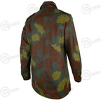 Rear-angle view of the Italian San Marco field jacket showing the adjustable waist seam.