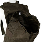 Brown tactical vest on a mannequin with a white background